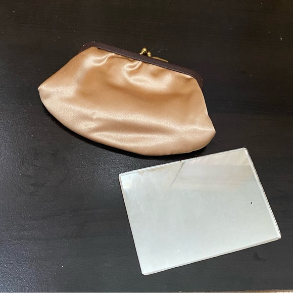 Vintage Sydney of California Brown Croc Leather Trim Top Handle Clutch Handbag - Picture 11 of 16